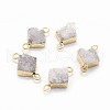 Natural Druzy Quartz Links connectors G-P396-10G-1