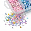 90G 5 Style Opaque & Transparent Inside Colours Glass Seed Beads SEED-FS0001-15A-3