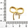 Brass Micro Pave Clear Cubic Zirconia Bowknot Multi-Strand Links KK-V008-27G-3