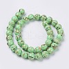 Sea Shell and Synthetic Turquoise Assembled Beads Strands G-G758-02-6mm-2