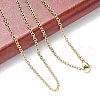 Trendy Unisex 304 Stainless Steel Cable Chain Necklaces NJEW-L043-16G-3