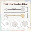 SUNNYCLUE 60 Sets 2 Colors Round Tray Brass Stick Lapel Pins KK-SC0004-98-2