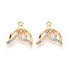Brass Micro Pave Cubic Zirconia Pendants KK-N261-101G-1