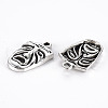 Tibetan Style Alloy Frowning Face Pendants TIBEP-N008-067AS-RS-2