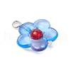 Flower Transparent Acrylic Pendants PALLOY-JF03721-4
