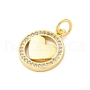 Brass Micro Pave Cubic Zirconia Pendants KK-D325-60G-02-2
