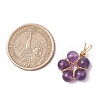 Natural Rose Quartz/Amethyst/Carnelian/Green Aventurine/Quartz Round Beaded Pendants PALLOY-JF03468-2
