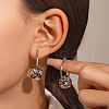 Alloy Hoop Earrings WGE798E-03-1