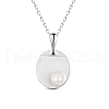 SHEGRACE Rhodium Plated 925 Sterling Silver Pendant Necklaces JN642B-1