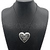 Alloy Pendant Necklace Round Heart Love Flower Fish Pendant Necklace DX5218-2-1