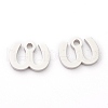 Non-Tarnish 304 Stainless Steel Charms STAS-G244-01W-1