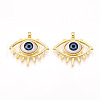 Brass Resin Pendants KK-T070-94-1