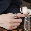 Letter S 925 Sterling Silver Cuff Rings for Women FS-WG3D730-01-4