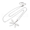 Dragonfly 304 Stainless Steel Pendant Necklaces NJEW-H059-05P-4