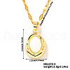 Elegant Oval Brass Pendant Necklaces SC8993-3-1