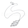 304 Stainless Steel Macrame Pouch Empty Stone Holder for Pendant Necklaces Making NJEW-JN04384-01-1