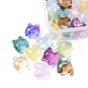 50Pcs 9 Style Transparent Spray Painted Glass Beads GLAA-FS0001-50-3