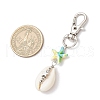 Natural Cowrie Shell Pendant Decorations HJEW-JM03313-3