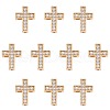 10Pcs Brass Micro Pave Clear Cubic Zirconia Beads FIND-SZ0005-97-1