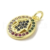 Brass Micro Pave Cubic Zirconia Pendants KK-M283-13G-02-2