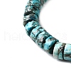Synthetic Silver Line Turquoise Beads Strands G-L617-F03-3x6mm-4
