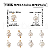 Craftdady 80Pcs 2 Colors Natural Cultured Freshwater White Pearl Charms PEAR-CD0001-03-4