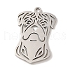 Non-Tarnish 201 Stainless Steel Pendants STAS-E217-21P-02-1