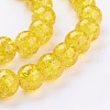 Spray Painted Crackle Glass Beads Strands CCG-Q001-10mm-10-3