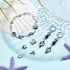  10Pcs 5 Styles Natural Abalone Shell/Paua Shell Beads Sets SSHEL-NB0001-43-5