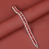 Square Alloy Rhinestone Cup Chain Bracelets for Women WG1D83C-12-1