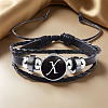 Adjustable Imitation Leather Cord Multilayer Bracelets WGB28DF-24-1
