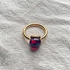 Square 304 Stainless Steel with Glass Finger Rings FS-WG8AAFA-02-1