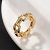 Brass Micro Pave Clear Cubic Zirconia Finger Rings for Women RJEW-S622-10G-5