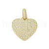 Brass Micro Pave Cubic Zirconia Pendants KK-S511-22G-1