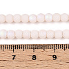 Frosted Opaque Glass Beads Strands GLAA-T032-P4mm-MBB09-4