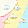 5Pcs 5 Colors Opaque Resin Pendants RESI-FS0001-67B-6