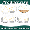 Unicraftale 90Pcs 3 Styles Brass Linking Rings FIND-UN0003-67-3