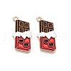 Valentine's Day Theme Alloy Enamel Pendants ENAM-T020-50B-01-1