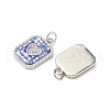 Rack Plating Brass Micro Pave Cubic Zirconia & Shell Pendants KK-I357-12P-2