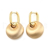 Flat Round Brass Hoop Earrings for Women EJEW-U055-02G-2