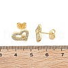 Brass Stud Earrings EJEW-S247-01B-G-4