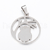 Non-Tarnish 304 Stainless Steel Pendants STAS-I074-07P-2