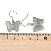 Natural Green Aventurine Brass Dangle Earrings EJEW-M081-01P-04-3