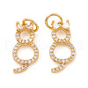 Brass Micro Pave Cubic Zirconia Charms ZIRC-G169-01G-1
