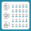  50Pcs 25 Styles Alloy Rhinestone Charms FIND-TA0002-94-3