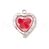 7Pcs Alloy and Glass Pendants PALLOY-JF03366-03-2
