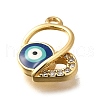 Brass Micro Pave Cubic Zirconia Pendants KK-U055-19G-2