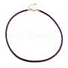 Braided Round Imitation Leather Bracelets Making BJEW-H610-01G-10-1