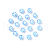Transparent Cornflower Blue Acrylic Beads TACR-YW0001-08D-3
