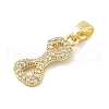 Brass Micro Pave Cubic Zirconia Pendants ZIRC-C012-01G-09-2